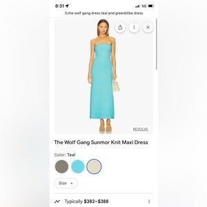 The Wolf Gang Revolve tube bodycon dress size small